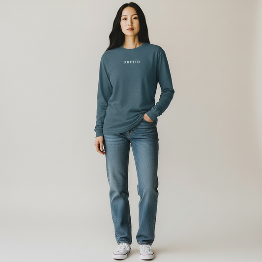 DRFTID Embroidered Wordmark Long Sleeve Tee - Unisex