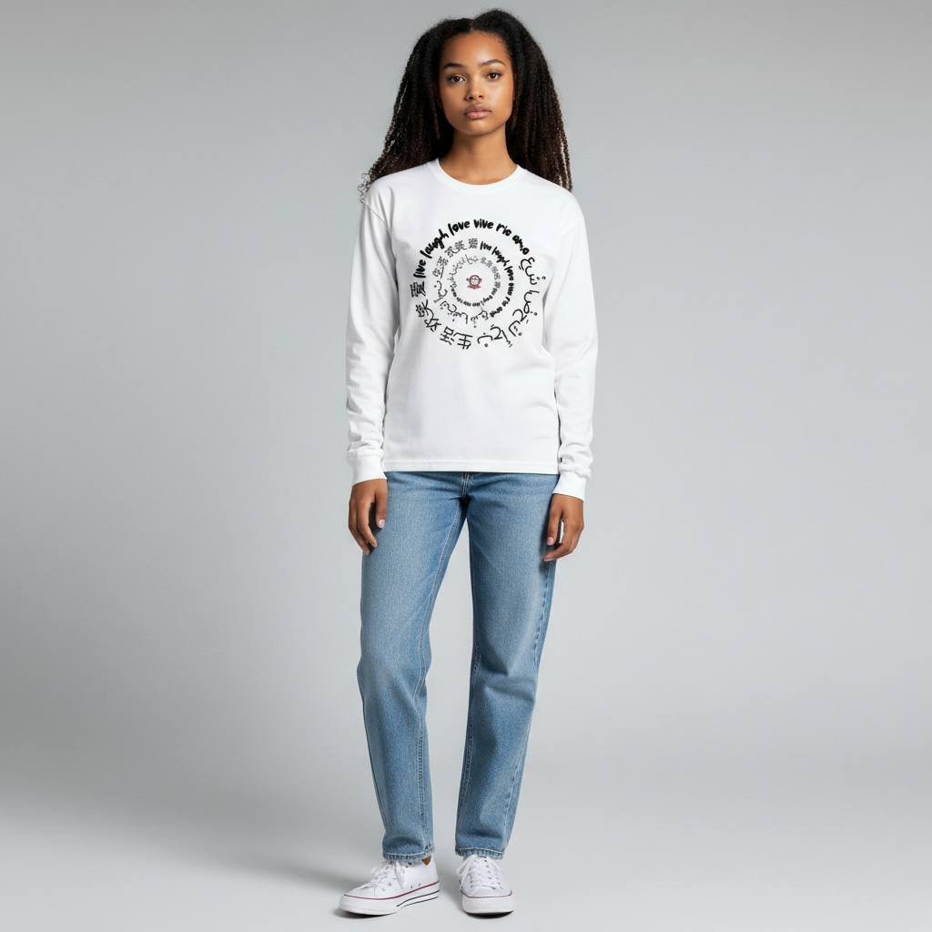DRFTID Live Laugh Love (Multilingual) Long Sleeve Tee - Unisex