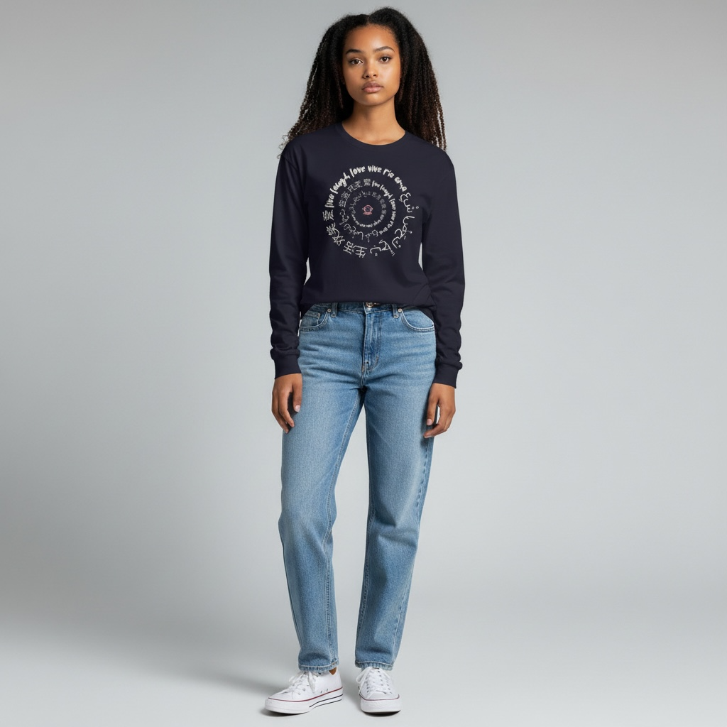 DRFTID Live Laugh Love (Multilingual) Long Sleeve Tee - Unisex