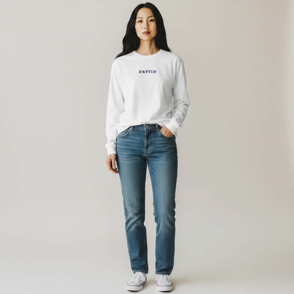 DRFTID Embroidered Wordmark Long Sleeve Tee - Unisex