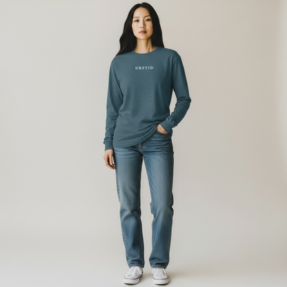 DRFTID Embroidered Wordmark Long Sleeve Tee - Unisex