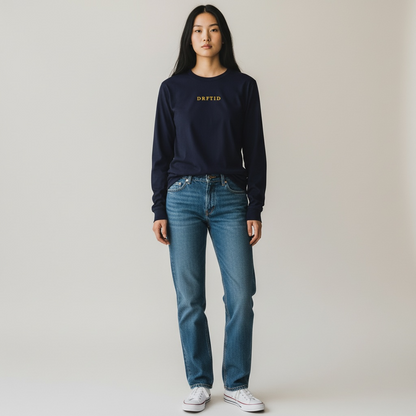 DRFTID Embroidered Wordmark Long Sleeve Tee - Unisex