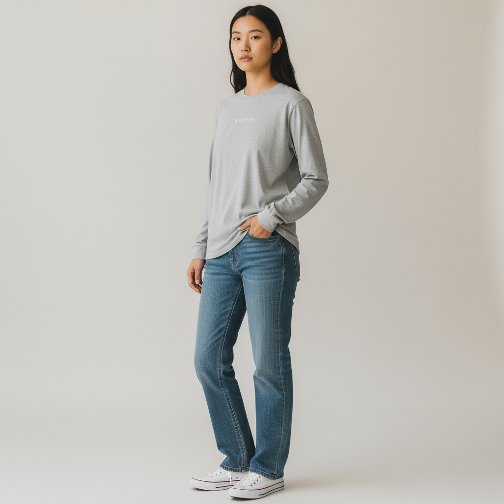 DRFTID Embroidered Wordmark Long Sleeve Tee - Unisex