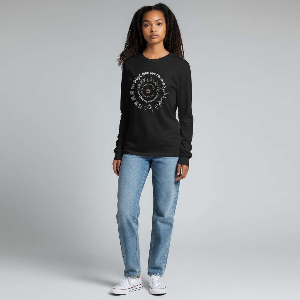 DRFTID Live Laugh Love (Multilingual) Long Sleeve Tee - Unisex