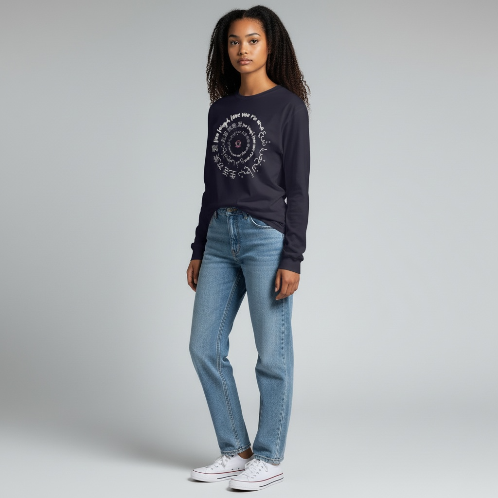 DRFTID Live Laugh Love (Multilingual) Long Sleeve Tee - Unisex