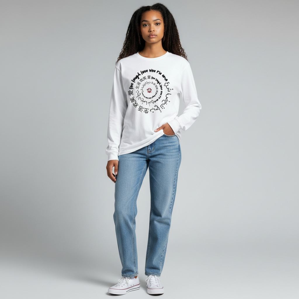 DRFTID Live Laugh Love (Multilingual) Long Sleeve Tee - Unisex